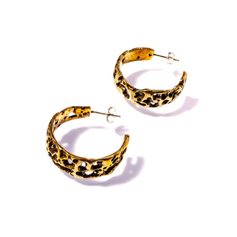 SMALL ATOLL HOOPS BRASS