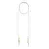 TWIST SPIKE FRINGE LARIAT STERLING SILVER / BRASS