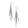 TWIST SPIKE FRINGE DROP EARRINGS SILVER / BRASS