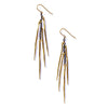 TWIST SPIKE FRINGE DROP EARRINGS BLACKENED / BRASS