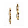 ALATA RIVETED TRESTLE EARRINGS BRASS