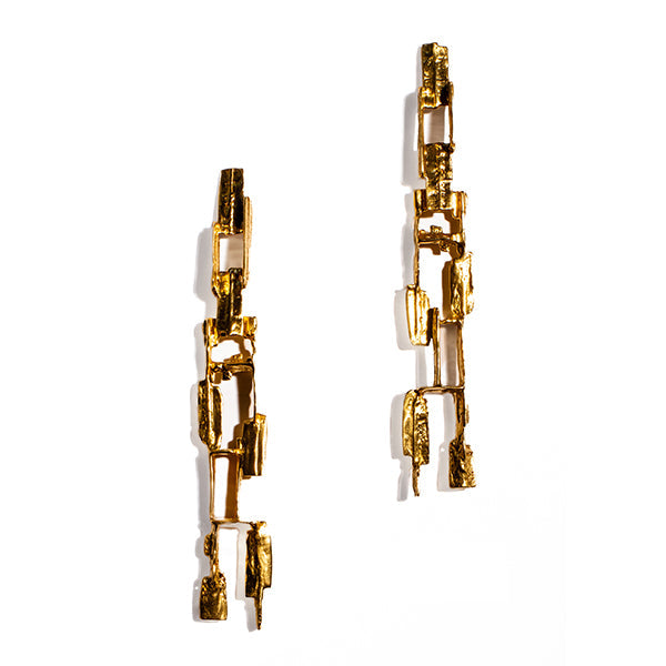 ALATA STRUCTURE EARRINGS BRASS