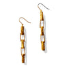 5 LINK ALATA BOX CHAIN EARRINGS BRASS