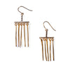 SMALL STERLING CHIMES EARRINGS FORGED SPIKES BRASS