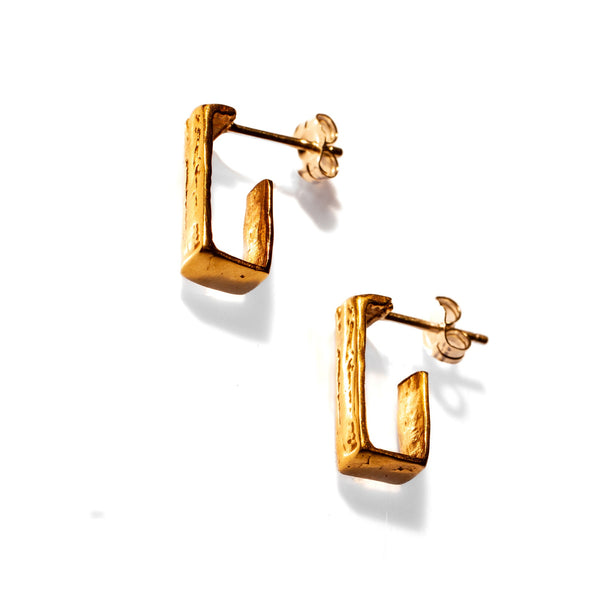 SMALL ALATA HOOP EARRINGS BRASS