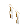 3 LINK ALATA BOX CHAIN EARRINGS BRASS