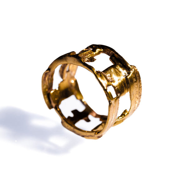 ALATA STACKED RING BRASS
