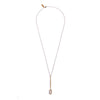 BUBBLE WAND PENDANT BRASS ON SILVER CHAIN