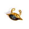 PYRE EYE SAPPHIRE ADJUSTABLE RING BRASS