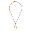 SMALL MANTIS FEATHER DROP NECKLACE BRASS