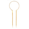 BOX CHAIN COLLAR SPIKE DROP NECKLACE BRASS