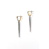 HUGGIE U BRASS HOOPS  / SPIKE DROP STERLING