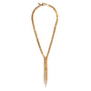 VINTAGE CHAIN LINK TIE DROP NECKLACE BRASS