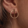 Petite Telson Orbit 2 Part Studs Yellow Gold