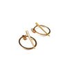 Petite Telson Orbit 2 Part Studs Yellow Gold