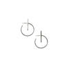 Small Lined Circle Hoops Sterling