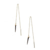 Petite Quill Cap Ear Threaders Yellow Gold