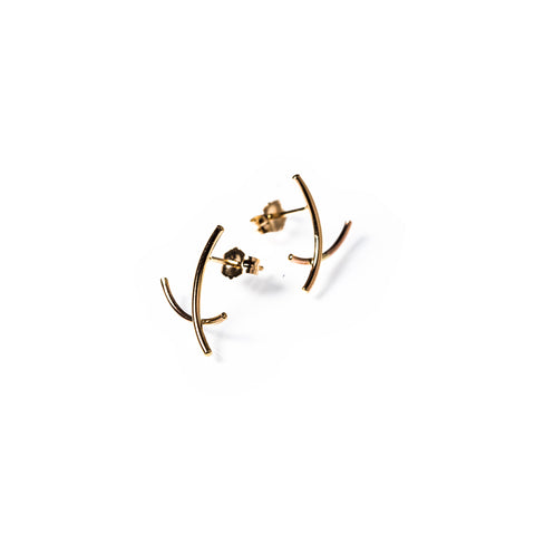 Petite Arc Earrings Yellow Gold