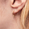 Petite Burst Hoops Yellow Gold