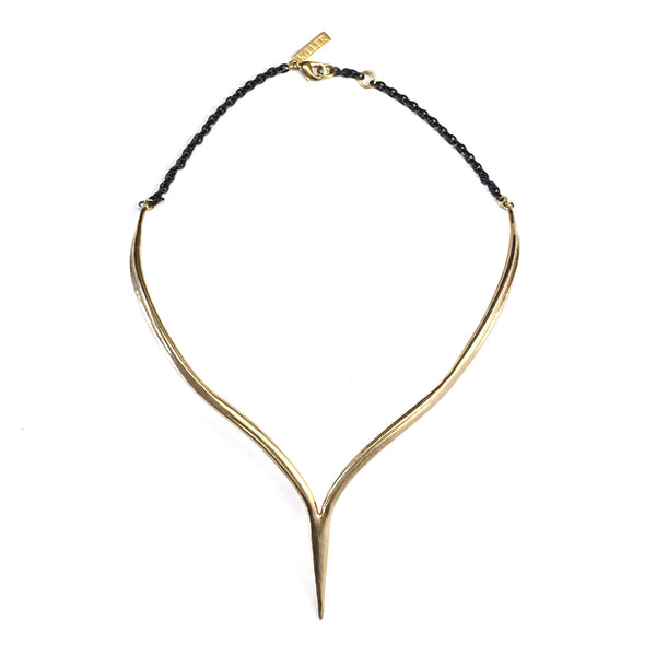 Merging Quill Choker Brass