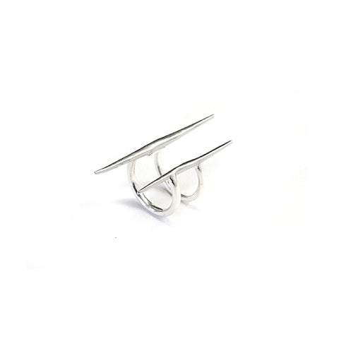 Parallel Quill Ring Sterling