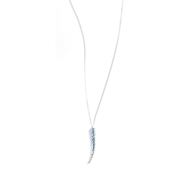 Petite Scaled Tail Necklace Sterling
