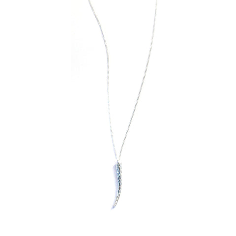 Petite Scaled Tail Necklace Sterling