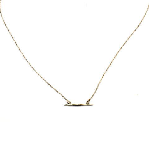 Lateral Twist Spike Necklace Gold