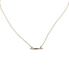 Lateral Twist Spike Necklace Gold