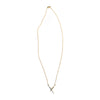Crossed Twist Spike Necklace Gold