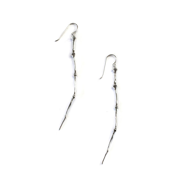 Bat Tail Earrings Sterling