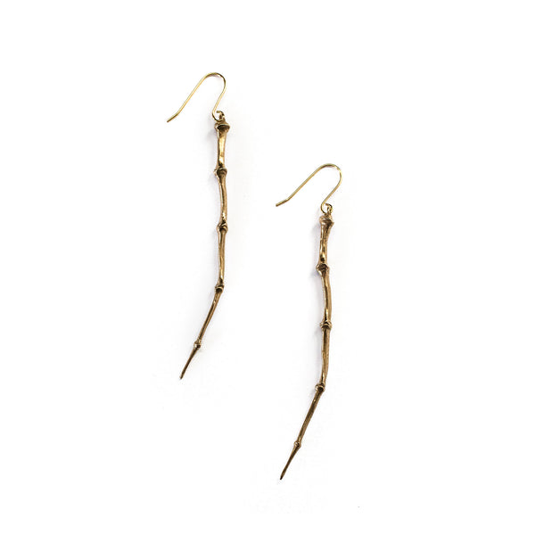 Bat Tail Earrings Brass