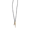 Twist Bar / Spike Charm Necklace Brass