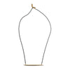 Petite Quill Lateral Necklace Brass