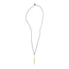 Quill Lariat Necklace Brass