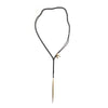 Quill Lariat Necklace Brass