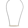 Petite Quill Lateral Necklace Brass