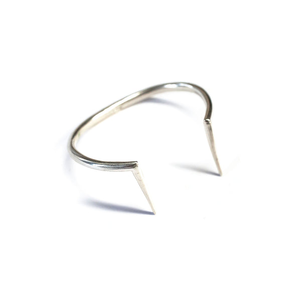 Spiked Curve Cuff Sterling