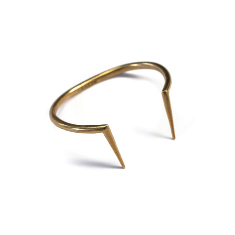 Spiked Curve Cuff Brass