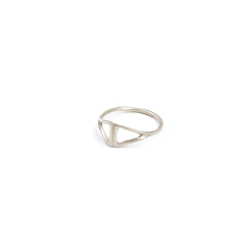 Acute Triangle Ring Sterling
