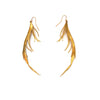 Brass Feather Earrings