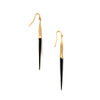 Bionic Brass Quill Earring Black