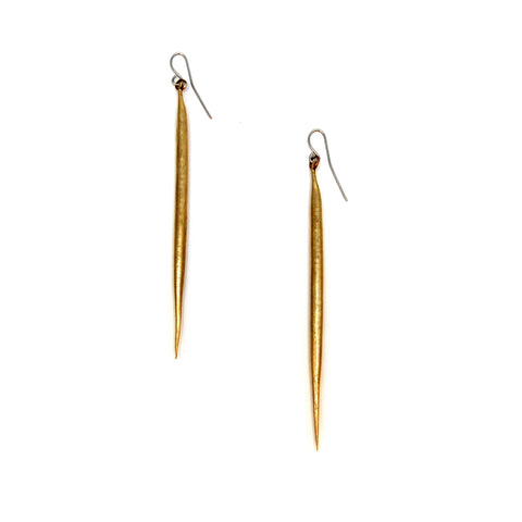 Brass Quill Earrings