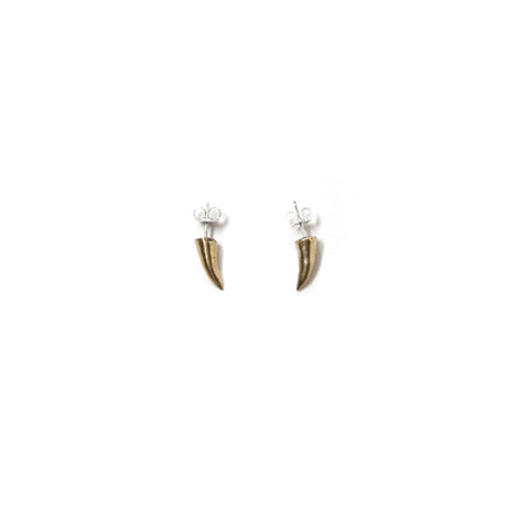 Brass Stalactite Stud Earring