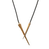 Crossed Telson Pendant Brass