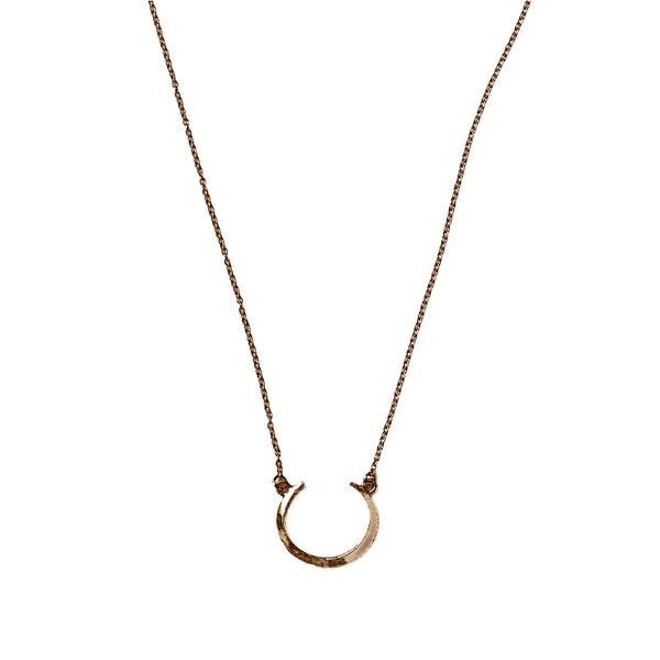 Petite Telson Crescent Necklace Yellow Gold