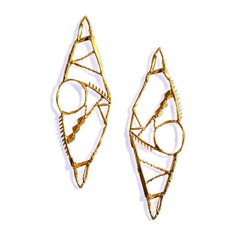 10 Year Shebang Earrings Brass