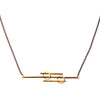 Lined Hina Lateral Necklace Brass
