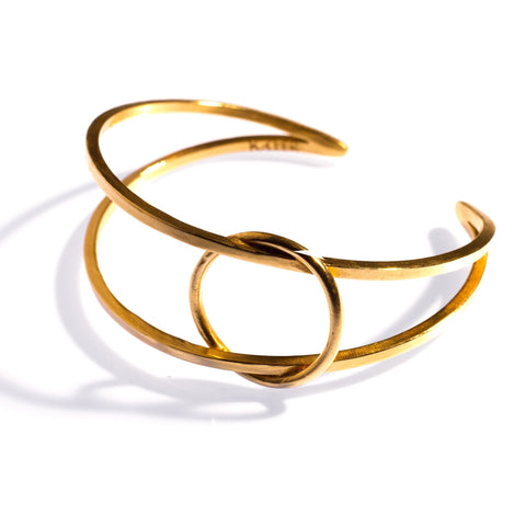 Hina Crescent Cuff Brass