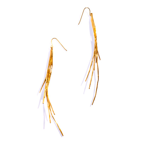 Tillandsia Earrings Brass